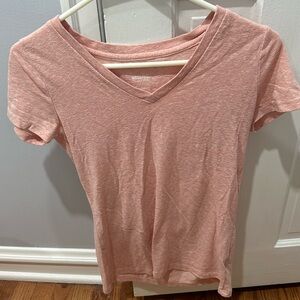 Size S light pink V neck shirt